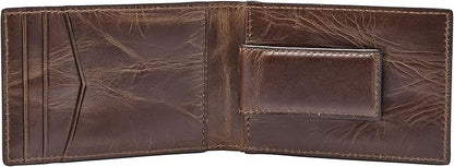 Fossil Men's Leather Slim Minimalist Bifold Front Pocket Wallet for Men