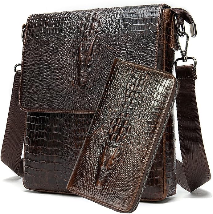Mens Crossbody Bag, Leather Messenger Shoulder Bag for Women Men Purse Travel Work Business | Leather, Messenger, Purse, Travel, Work, Business