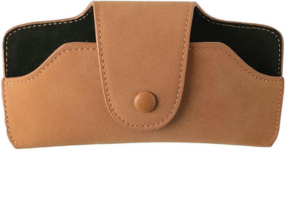 Car Sunglasses Holder for Car Visor Vegan Leather Auto Eyeglass Case with Clip Automotive Interior Visor Accessories