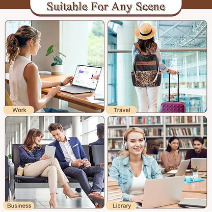 AGLOD Vegan Leather Laptop Backpack for Women 15.6 Inch Work Backpack Purse for Travel College