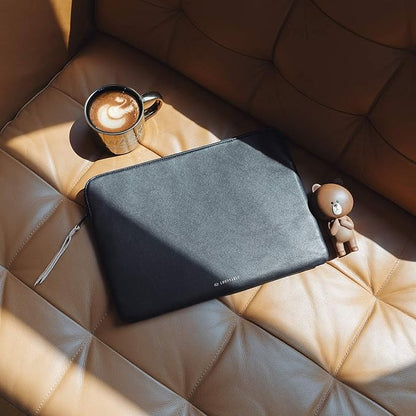Comfyable Leather Laptop Sleeve Compatible with 16 Inch MacBook Pro M5 Pro/Max & 15 Inch MacBook Air M5 2026 (Loose Fit), Black