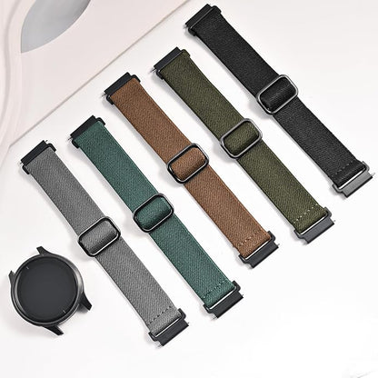 5 Pack Stretchy Nylon Watch Bands Compatible with Garmin Vivoactive 5/6/Forerunner 55/165,20mm Soft Elastic Fabric Adjustable Replacement Sport Straps for Garmin Venu Sq 2 Women Men