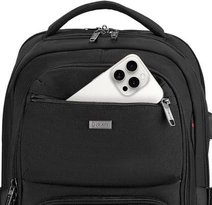 DUSLANG 17 Inch Laptop Backpack for Travel Water Resistant College Backpack for Men Women Laptop Bag with USB Charging Port,Black