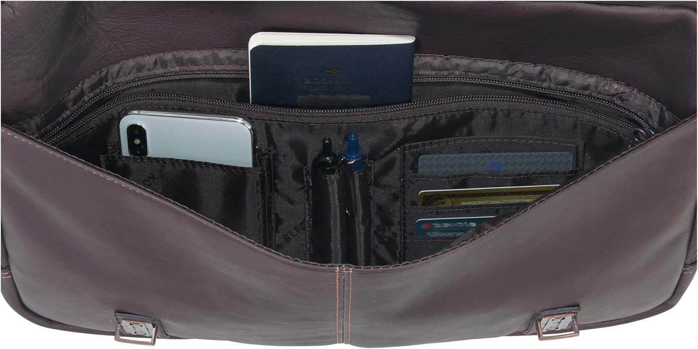 Kenneth Cole REACTION Show Business 16" Colombian Leather Business Laptop Portfolio Messenger Bag