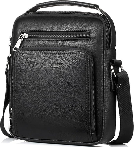 Zipper Buckle Leather Messenger Bag Crossbody Shoulder Bag Vintage Handle Bags | Zipper, Buckle, Leather, Vintage