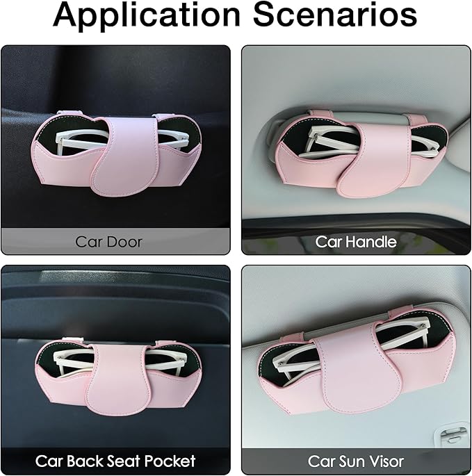 KINIVA Sunglass Clip & Holder, Magnetic Glasses Case for Car Organizer