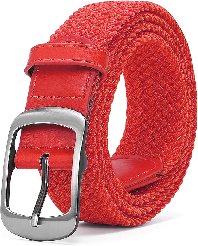 XZQTIVE Braided Belt Stretch Belt for Men and Women Multicolored Woven Golf Belt Elastic Jean Belts