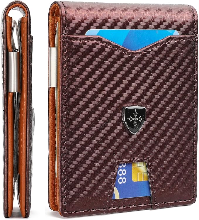 Money Clip Wallet for Men Slim Bifold Credit Card Holder Wallet Minimalist RFID Blocking Front Pocket Wallet
