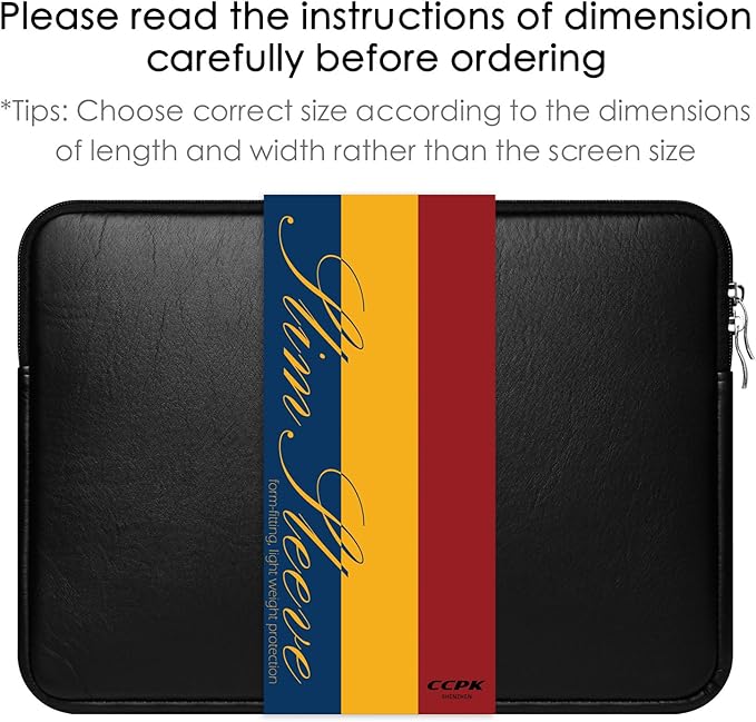 CCPK Laptop Sleeve Case for Apple New MacBook Air M5 15 inch A3448 2026 M4 A3241 2025 M3 A3114 2024 M2 A2941 2023 15.3 Inch Mac Book Pro TouchBar A1707 A1990 15.4-inch 2019 Bag Cover PU Leather Black
