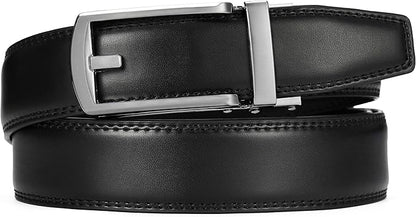 CHAOREN Mens Dress Belt - Ratchet Belt Leather 1 1/4" Comfort Click - Perfect Companion to Mens Dress Shoes
