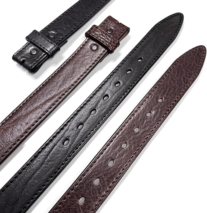 100% One-Piece Full Grain Leather Belt Straps with No Slot Hole/Slot Hole/Heavy-Duty, Multi Options 1-1/2" (38mm) Wide