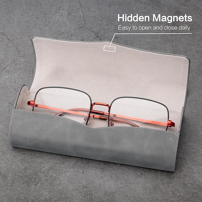 Vemiss Hard Shell Eyeglass Cases, Lightweight Portable Glasses Case for Women Men