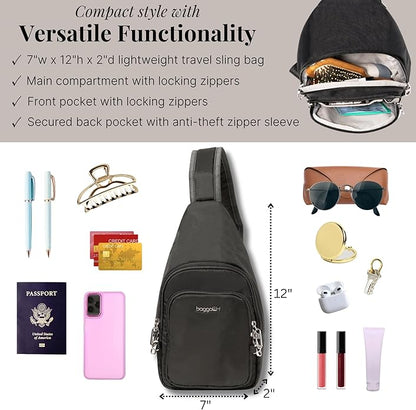 Baggallini womens Securtex Anti-theft Daytripper Sling