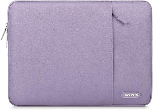 MOSISO Laptop Case 16 inch, 15-15.6 inch Laptop Sleeve Compatible with MacBook Pro 16 M5 M4 M3 M2 M1, HP Acer Dell Lenovo ASUS, Polyester Vertical Computer Sleeve Bag with Pocket, Purple