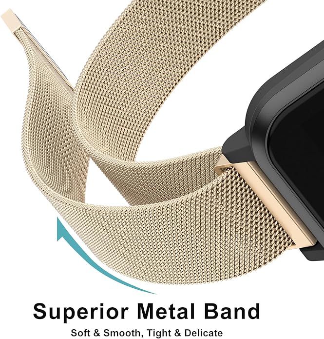 Vanjua 18mm 19mm 20mm 22mm Watch Band Quick Release Replacement Wristbands, Stainless Steel Metal Mesh Loop Adjustable Magnetic Replacement Straps Bands for Men Women