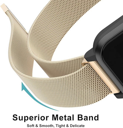 Vanjua 18mm 19mm 20mm 22mm Watch Band Quick Release Replacement Wristbands, Stainless Steel Metal Mesh Loop Adjustable Magnetic Replacement Straps Bands for Men Women