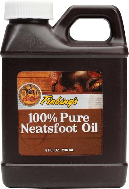 Fiebing's 100% Pure Neatsfoot Oil - Natural Leather Preservative - 8 Fl Oz
