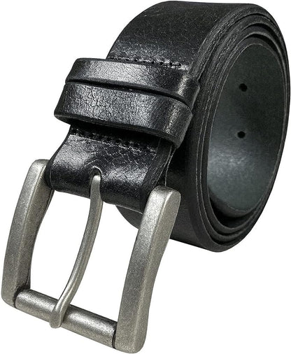BS304 Genuine Full Grain Vintage Leather Belt Strap or Belt with Buckle_1-1/2"(38mm) wide