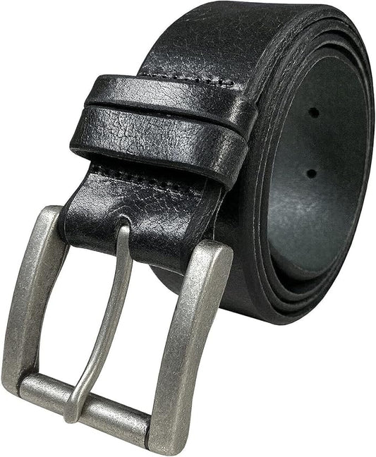 BS0008 Genuine Full Grain Leather Vintage Casual Jean Belt 1-1/2"(38mm) Wide
