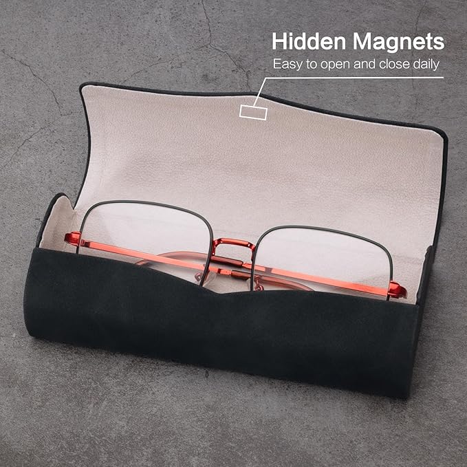 Vemiss Hard Shell Eyeglass Cases, Lightweight Portable Glasses Case for Women Men