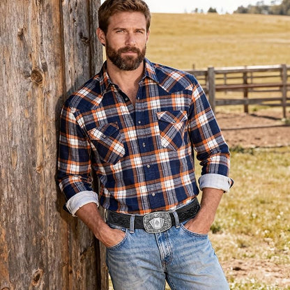 Cowboy Western Ratchet Belt for Men Women with Automatic Western Buckle, Ratchet Cowboy Leather Belt for Jeans Gifts
