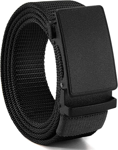 CHAOREN Nylon Ratchet Belts for Men - Adjustable Casual Work Belt with Slide Buckle - Trim to Fit