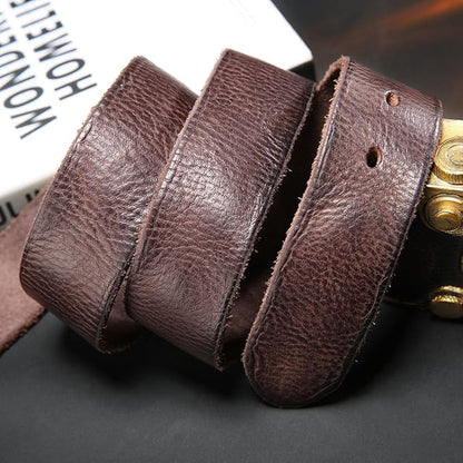 KEECOW Men's 100% Italian Cow Leather Belt Men With Anti-Scratch Buckle,Packed in a Box