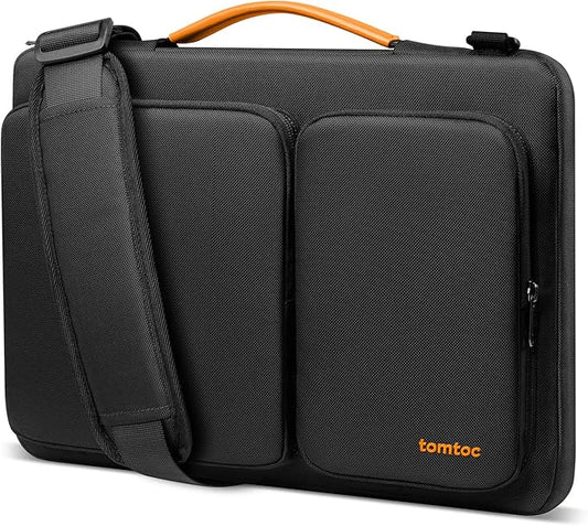 tomtoc 360° Protective Laptop Shoulder Bag for 15.6-16.2 Inch Laptop, Fit Acer Aspire 3/5/7, HP Pavilion 15.6, Dell Inspiron/XPS, ASUS ROG/TUF, Lenovo ThinkPad, Water-Resistant Accessory Case