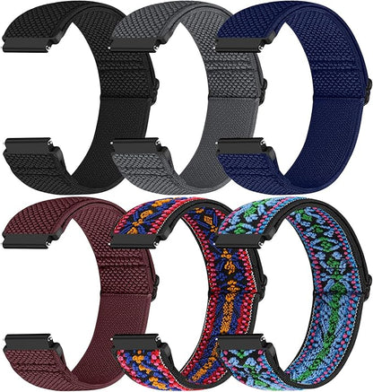 Runostrich 22mm Quick Release Elastic Band Compatible with Samsung Galaxy Watch 3 45mm/Garmin Venu 4 45mm/3 45mm/Venu 2/Vivoactive 4/Forerunner 570(47mm)/255/265/Amazfit Helio/Bip 6/5/Balance 2