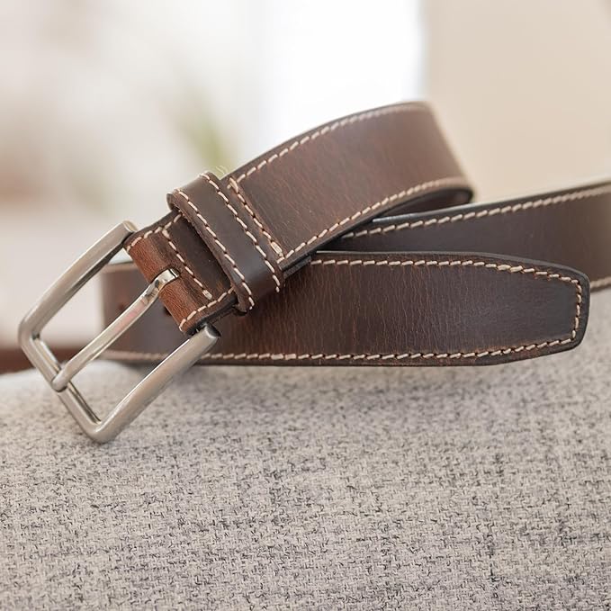 Slick City Belt - Genuine Full Grain Leather with Nickel Free Buckle