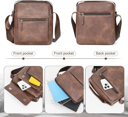 Medium & Small Crossbody bag for men shoulder bag mens purse satchel leather messenger bag gift