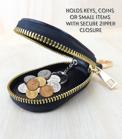 Universal Genuine Leather Car Key Fob Case – Premium Smart Key Holder for Remote Key Fobs