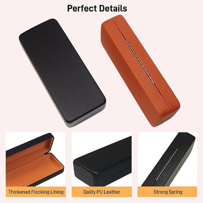 Eyeglass Case 2PCS,Glasses Case Hard Shell,Hard Eyeglass case for Women Men