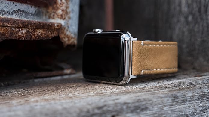 BARTON WATCH BANDS - Top Grain Leather Watch Bands Compatible with Apple Watch Models - 1, 2, 3, 4, 5, 6, 7, 8, 9, 10, SE, Ultra & Ultra 2