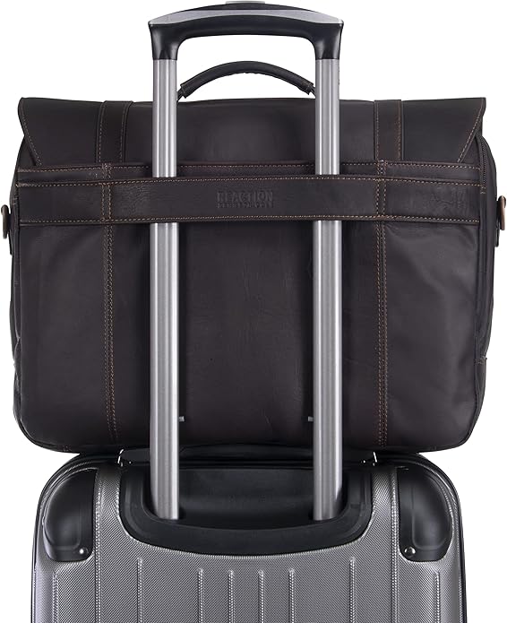 Kenneth Cole REACTION Show Business 16" Colombian Leather Business Laptop Portfolio Messenger Bag