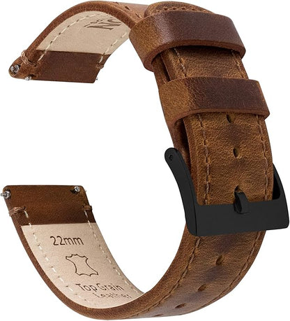 BARTON WATCH BANDS - Top Grain Leather Watch Bands Compatible with Apple Watch Models - 1, 2, 3, 4, 5, 6, 7, 8, 9, 10, SE, Ultra & Ultra 2