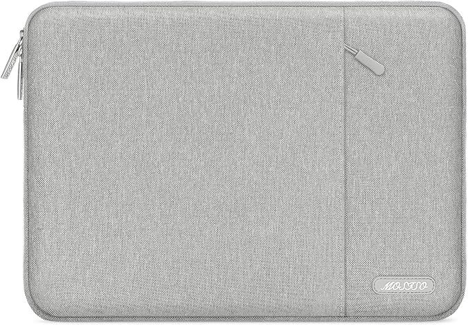 MOSISO Laptop Case 15 inch, 15 inch Laptop Sleeve Compatible with MacBook Air M5 A3448 M4 A3241 M3 A3114 M2 A2941 2026-2023, Dell XPS, Polyester Vertical Computer Sleeve Bag with Pocket, Gray