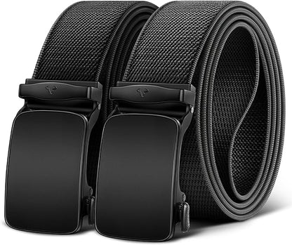BULLIANT Men Belt-Reversible Ratchet Belt Stretchable for Gift Men Work Casual Golf 1 3/8"-Cut For Fit -2 In 1Belt