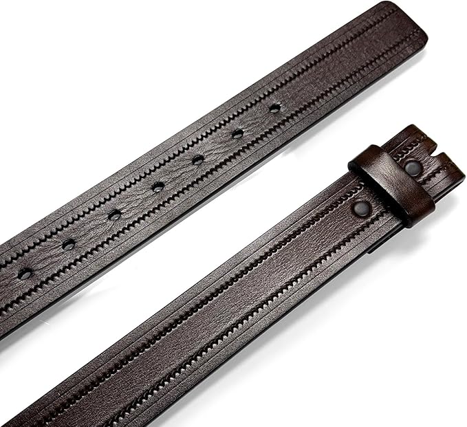 Genuine Full Grain Western Engraved Tooled Leather Strap or Belt 1-1/2" Wide