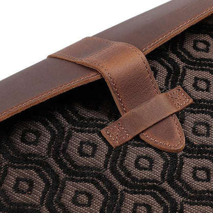 LONDO Leather Sleeve Compatible with MacBook Pro 14 & Air 13-13.3 Inch (M5, M4, M3, M2, M1, Pro, Max) & iPad Pro 12.9, Premium Top Grain Leather Laptop Bag, Cinnamon 2020 to 2026 Models