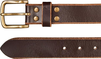 Lucky Brand Men's Jeans Leather Belt| Classic| Casual| Dress| Everyday| American Heritage| Genuine Leather| Metal Buckle