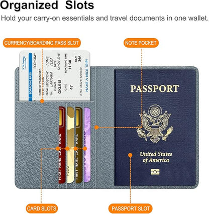 FINTIE Passport Holder, Slim Travel Wallet RFID Blocking Card Case Cover Passport Cover Protector Essentials with Credit Card Slots for Women/Men | Slim, RFID Blocking, Card Case Cover, Essentials, Credit Card Slots