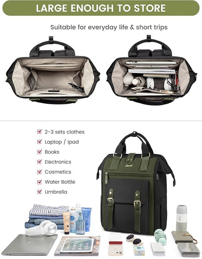 LOVEVOOK Laptop Backpack for Women Work Teacher Bag Travel Backpack, Stylish College Backpack Purse, Business Computer Laptop Bag Nurse Bags, Casual Daypack, 17 Inch