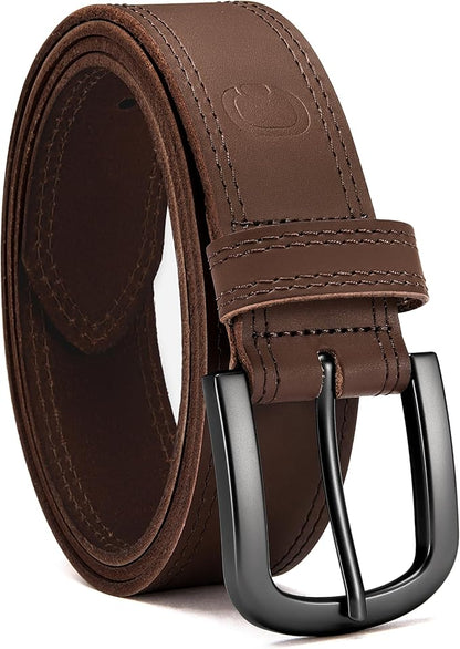 CHAOREN Full Grain Leather Belt for Men, Work Belts for Men Heavy Duty, Daily Wear for Jeans Pants