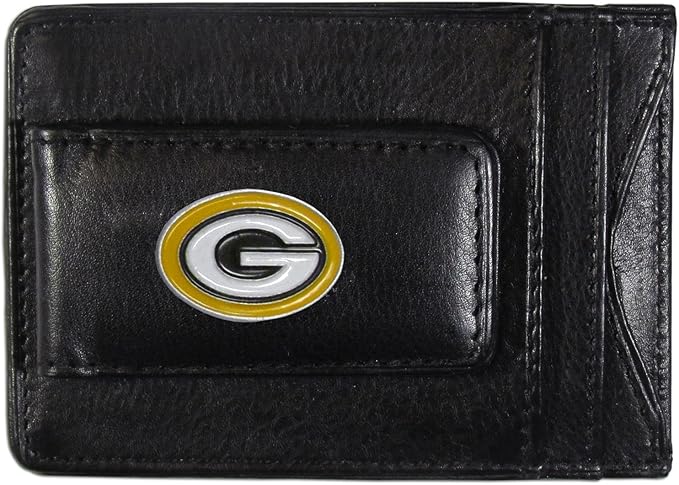 NFL Leather Money Clip Cardholder