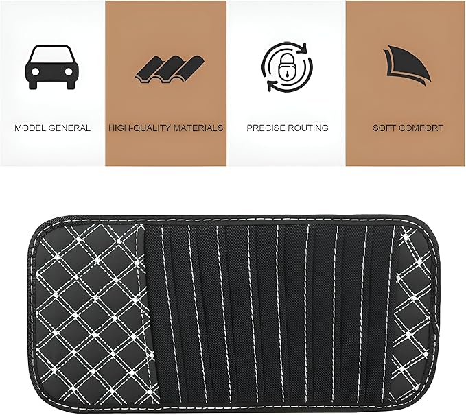 2PCS Car Visor CD Holder, PU Leather Large Capacity Vehicle DVD Storage Organizer with 10 Sleeves, Automotive Interior Sun Visor DVD Case Accessories, Universal for Trucks SUV Sedan (White)