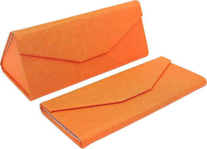 Real Sic Glasses Case for Men and Women - Magnetic Folding Hard Shell Sunglass Holder - Inspired by Solid Color