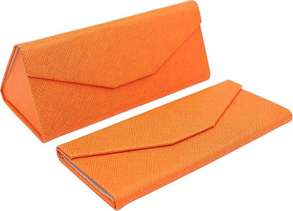 Real Sic Glasses Case for Men and Women - Magnetic Folding Hard Shell Sunglass Holder - Inspired by Solid Color