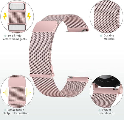 Meliya Metal Watch Bands, 20mm 22mm Quick Release Watch Strap, Stainless Steel Mesh Replacement band for Women Men