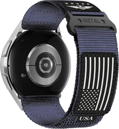 22mm Band Compatible with Samsung Galaxy Watch 3 Band 45mm/Galaxy Watch 46mm/Gear S3 Frontier/Classic for Men,Rugged Fabric Nylon Strap for Garmin Venu 3 2/Vivoactive 4/Forerunner 265/255,L